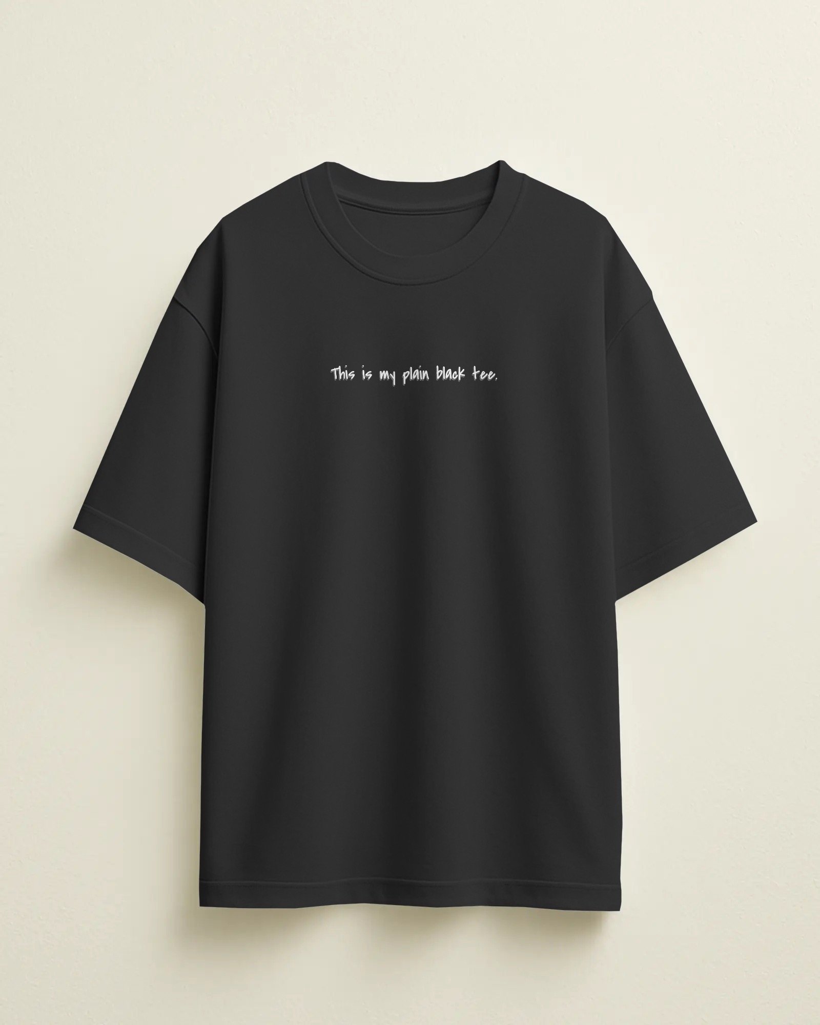 boxy tee mockup hanging white shirt minimal wall soft lighting clean (2)