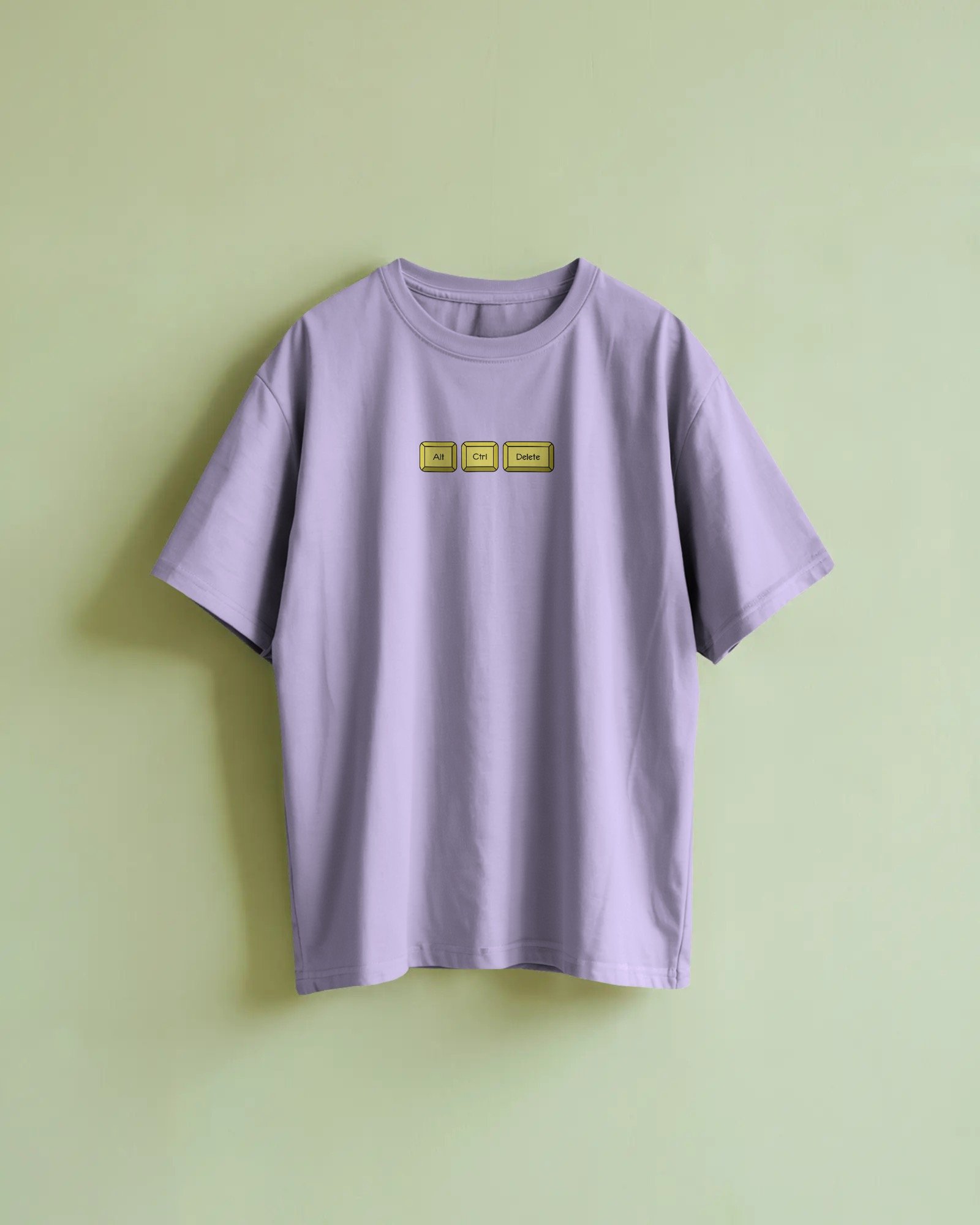 minimal tshirt mockup white shirt hanging on light green wall soft (5)